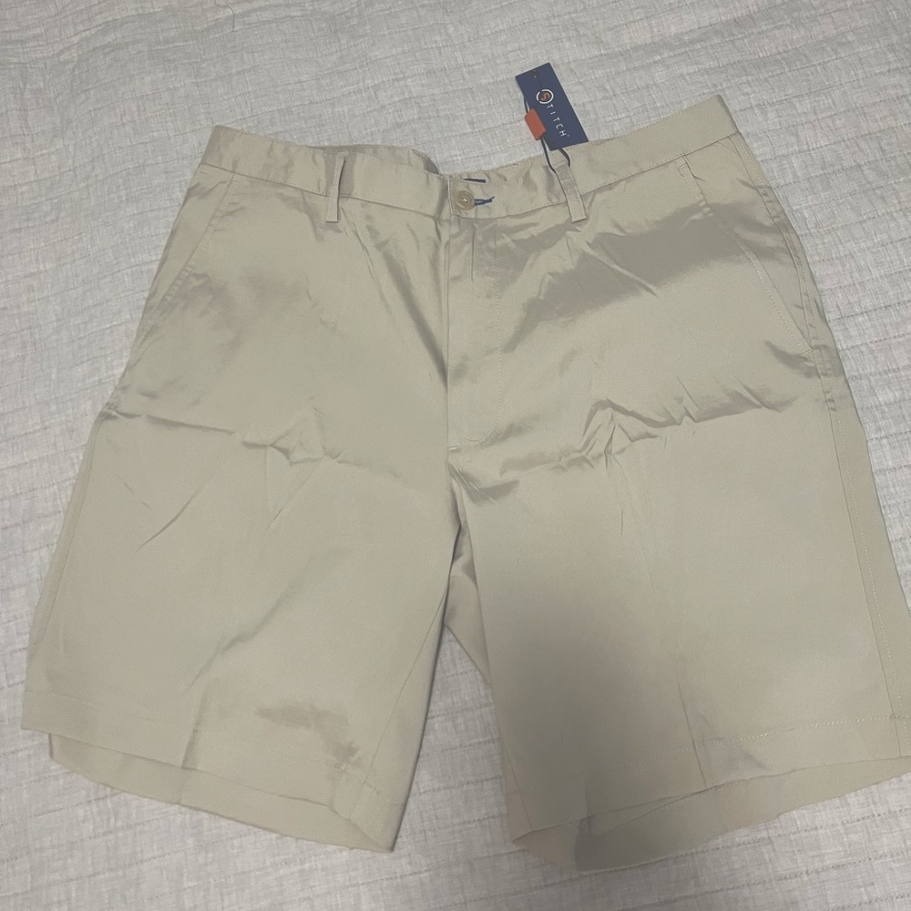 Flat front tech shorts